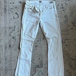 Citizens Of Humanity White Boot Cut Jeans